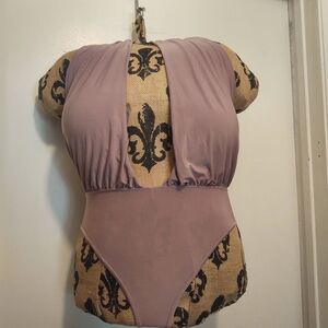 Forever 21 Mauve Sleeveless Bodysuit